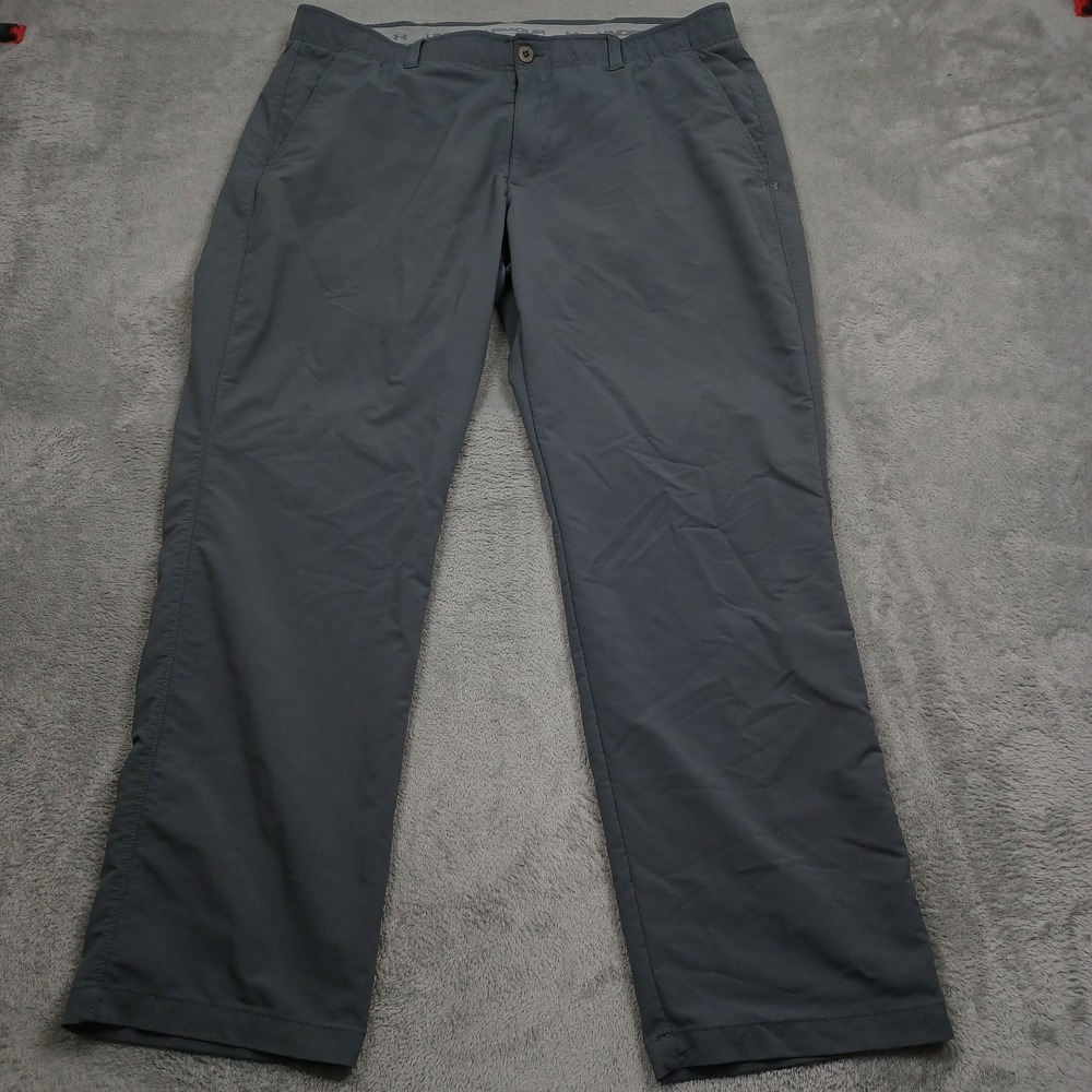 Under Armour Pants Mens 38x30 Gray Outdoor Pockets Casual Preppy